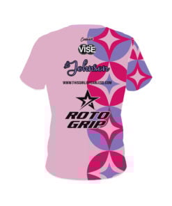Alternative view of Stefanie Johnson Roto Grip Pink Diamond Girl CoolWick Bowling Jersey
