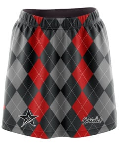 Stefanie Johnson Roto Grip Red Black Argyle Plaid CoolWick Bowling Skort