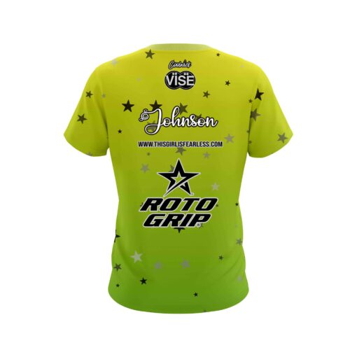 Stefanie Johnson Roto Grip Lemon Lime Universe CoolWick Bowling Jersey - Image 2