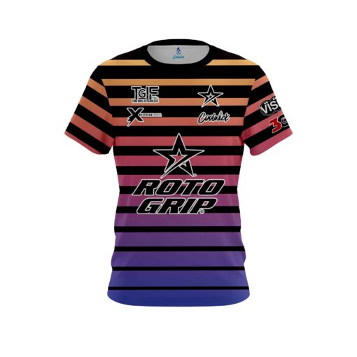Stefanie Johnson Roto Grip Sunset Stripes CoolWick Bowling Jersey