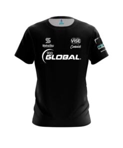 900 Global Stephanie Zavala Plain Black CoolWick Bowling Jersey