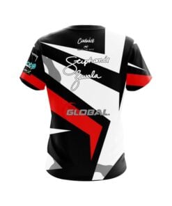 Alternative view of 900 Global Stephanie Zavala Red Black White CoolWick Bowling Jersey