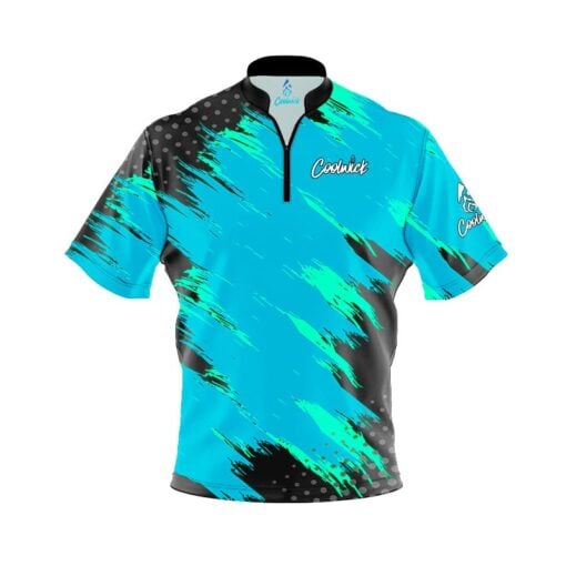 CoolWick Elite Aqua Maverick Sash Zip Jersey