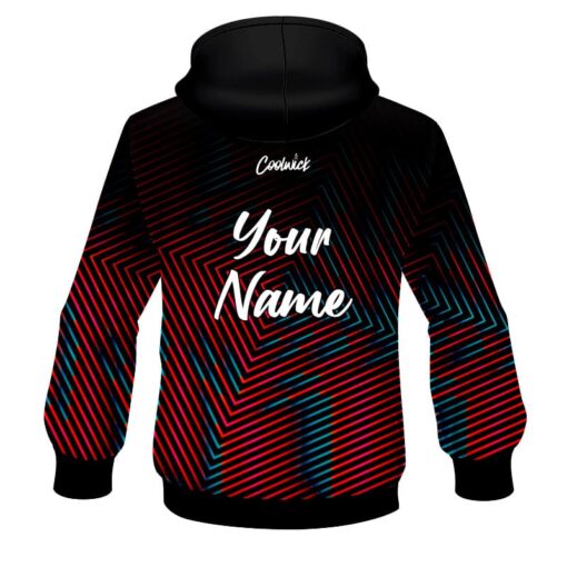 CoolWick Elite Red Teal Fixation Hoodie - Image 2