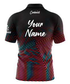 Alternative view of CoolWick Elite Red Teal Fixation Sash Zip Jersey