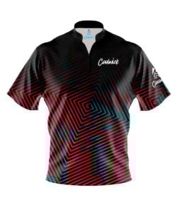 CoolWick Elite Red Teal Fixation Sash Zip Jersey