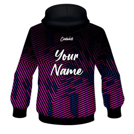 CoolWick Elite Pink Blue Fixation Hoodie - Image 2