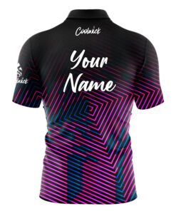 Alternative view of CoolWick Elite Pink Blue Fixation Sash Zip Jersey