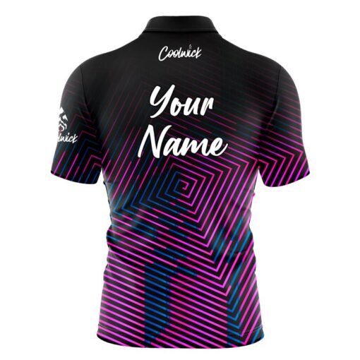 CoolWick Elite Pink Blue Fixation Sash Zip Jersey - Image 2