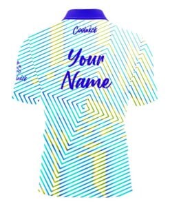 Alternative view of CoolWick Elite White Yellow Blue Fixation Sash Zip Jersey