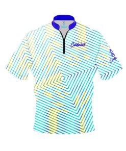 CoolWick Elite White Yellow Blue Fixation Sash Zip Jersey