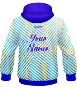 Alternative view of CoolWick Elite White Yellow Blue Fixation Hoodie