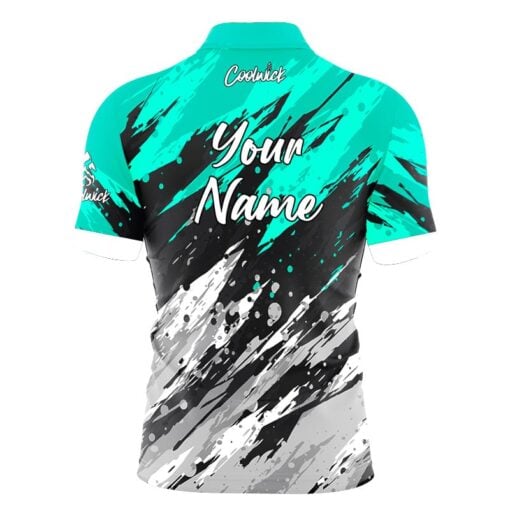 CoolWick Elite Teal Skirmish Sash Zip Jersey - Image 2