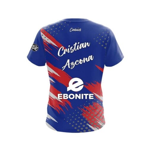 Ebonite Cristian Azcona Puerto Rico '24 CoolWick Bowling Jersey - Image 2