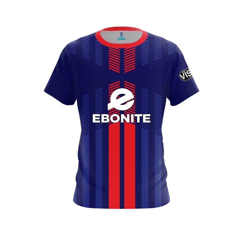 Ebonite Cristian Azcona Red Pin Stripes CoolWick Bowling Jersey