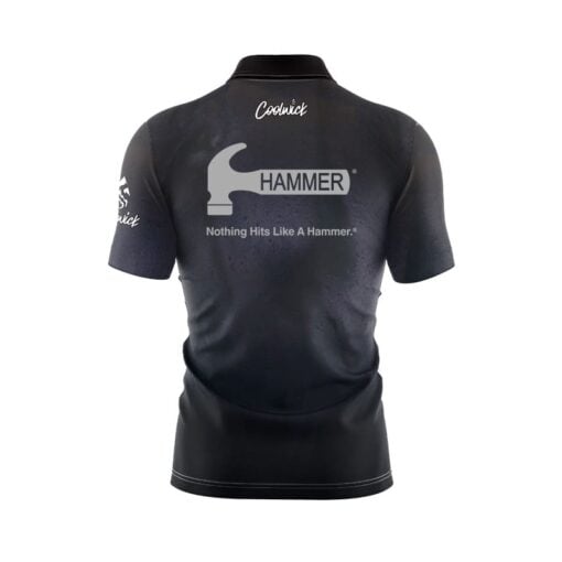 Hammer 78D Black Pearl Fast Track CoolWick Bowling Jersey - Image 2