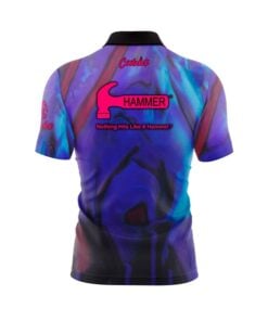 Alternative view of Hammer Effect Quick Ship CoolWick Sash Zip Bowling Jersey