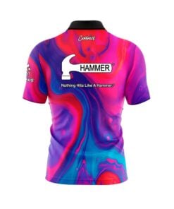 Alternative view of Hammer Messenger Quick Ship CoolWick Sash Zip Bowling Jersey