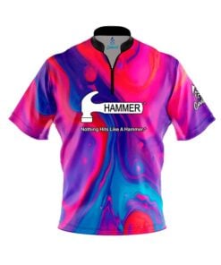 Hammer Messenger Quick Ship CoolWick Sash Zip Bowling Jersey
