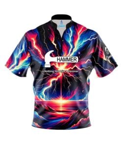 Hammer Strikes Quick Ship CoolWick Sash Zip Bowling Jersey