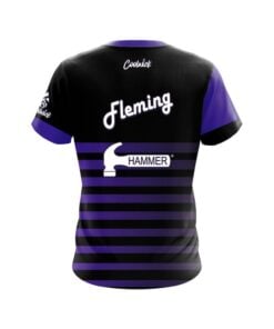 Alternative view of Hammer Tinickia Fleming Purple Faded Stripes CoolWick Bowling Jersey