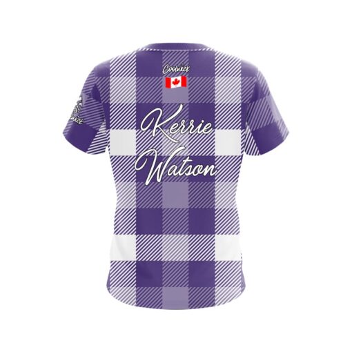 Kerrie Watson Purple Tartan CoolWick Bowling Jersey - Image 2
