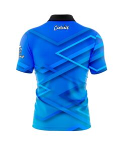 Alternative view of Blue Shapes Fast Track CoolWick Bowling Jersey