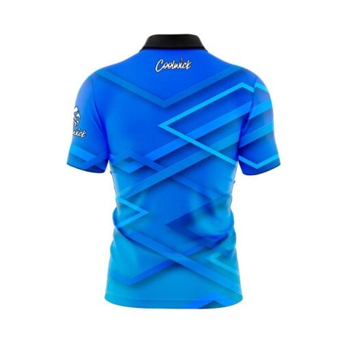 Blue Shapes Fast Track CoolWick Bowling Jersey - Image 2