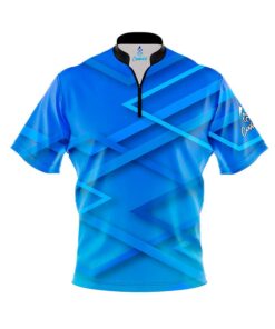 Blue Shapes Fast Track CoolWick Bowling Jersey