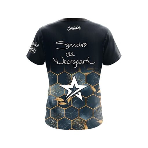 Roto Grip Sandra de Neergaard Navy Hexagon CoolWick Bowling Jersey - Image 2