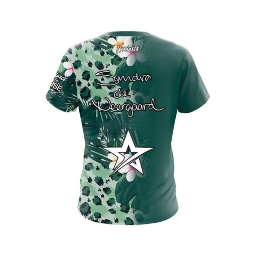 Roto Grip Sandra de Neergaard Tropical Green CoolWick Bowling Jersey - Image 2