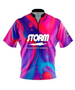 Storm Messenger Quick Ship CoolWick Sash Zip Bowling Jersey