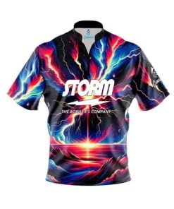 Storm Strikes Quick Ship CoolWick Sash Zip Bowling Jersey