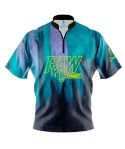 Hammer Raw Black Purple Teal Fast Track CoolWick Bowling Jersey