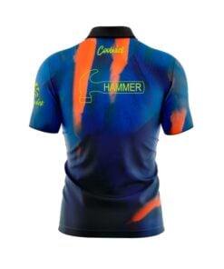 Alternative view of Hammer Raw Blue Black Orange Fast Track CoolWick Bowling Jersey