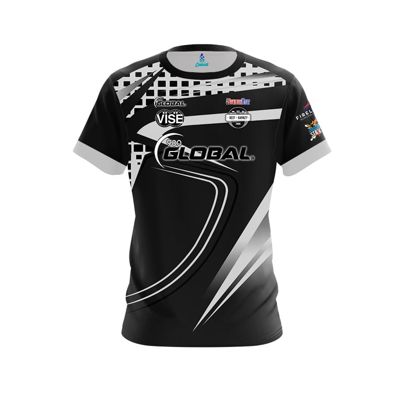 900 Global Chris Barnes Black Slash CoolWick Bowling Jersey