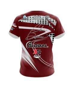 Alternative view of 900 Global Chris Barnes Maroon Slash CoolWick Bowling Jersey