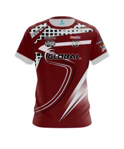 900 Global Chris Barnes Maroon Slash CoolWick Bowling Jersey