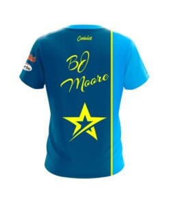Alternative view of Roto Grip BJ Moore Blue Yellow Split CoolWick Bowling Jersey