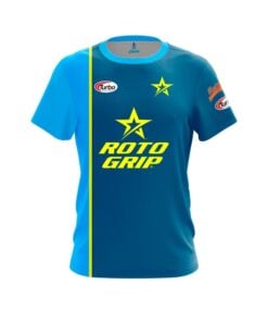 Roto Grip BJ Moore Blue Yellow Split CoolWick Bowling Jersey