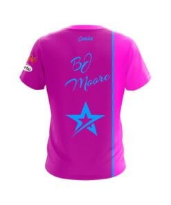 Alternative view of Roto Grip BJ Moore Pink Blue Split CoolWick Bowling Jersey