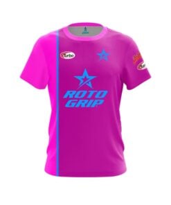 Roto Grip BJ Moore Pink Blue Split CoolWick Bowling Jersey