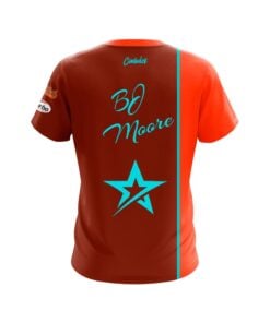 Alternative view of Roto Grip BJ Moore Red Aqua Split CoolWick Bowling Jersey