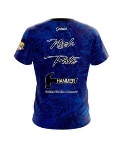 Alternative view of Hammer Nick Pate Blue Grunge CoolWick Bowling Jersey