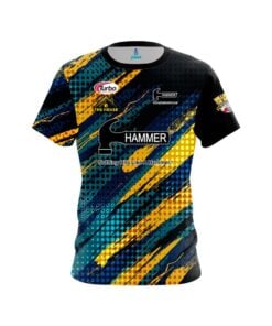 Hammer Nick Pate Blue Yellow Blitz CoolWick Bowling Jersey