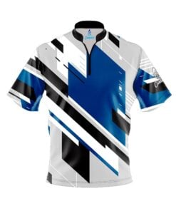 Mid Lane Blue Fast Track CoolWick Bowling Jersey