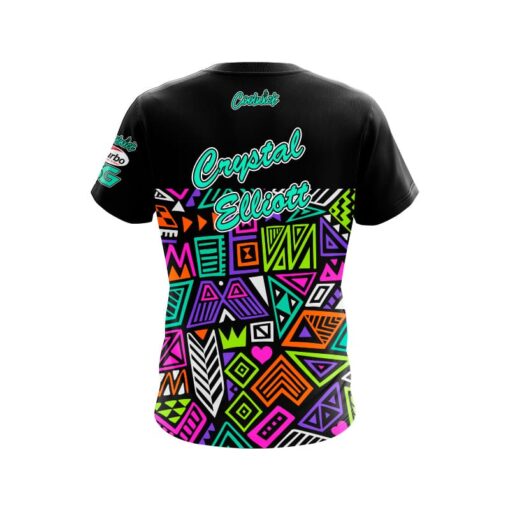 Roto Grip Crystal Elliott Hot Pink Hipster CoolWick Bowling Jersey - Image 2