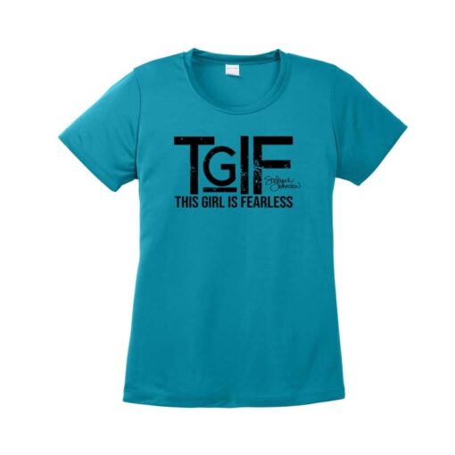 Stefanie Johnson TGIF Sporttek Ladies CoolWick Bowling T-Shirt