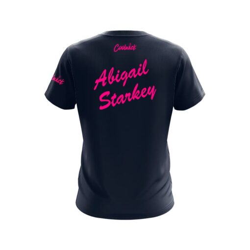 Storm Abigail Starkey Navy Pink CoolWick Bowling Jersey - Image 2