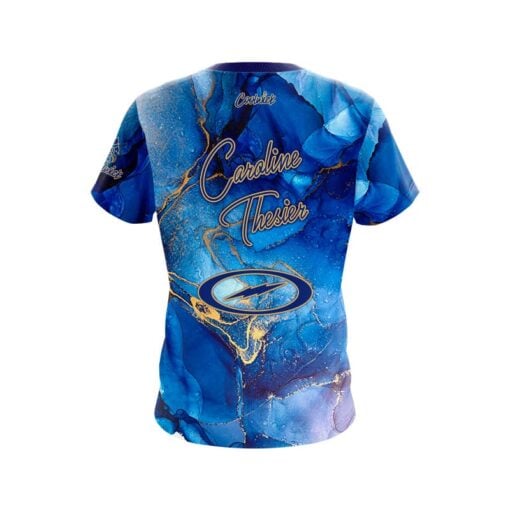 Storm Caroline Thesier Blue Gold Marble CoolWick Bowling Jersey - Image 2